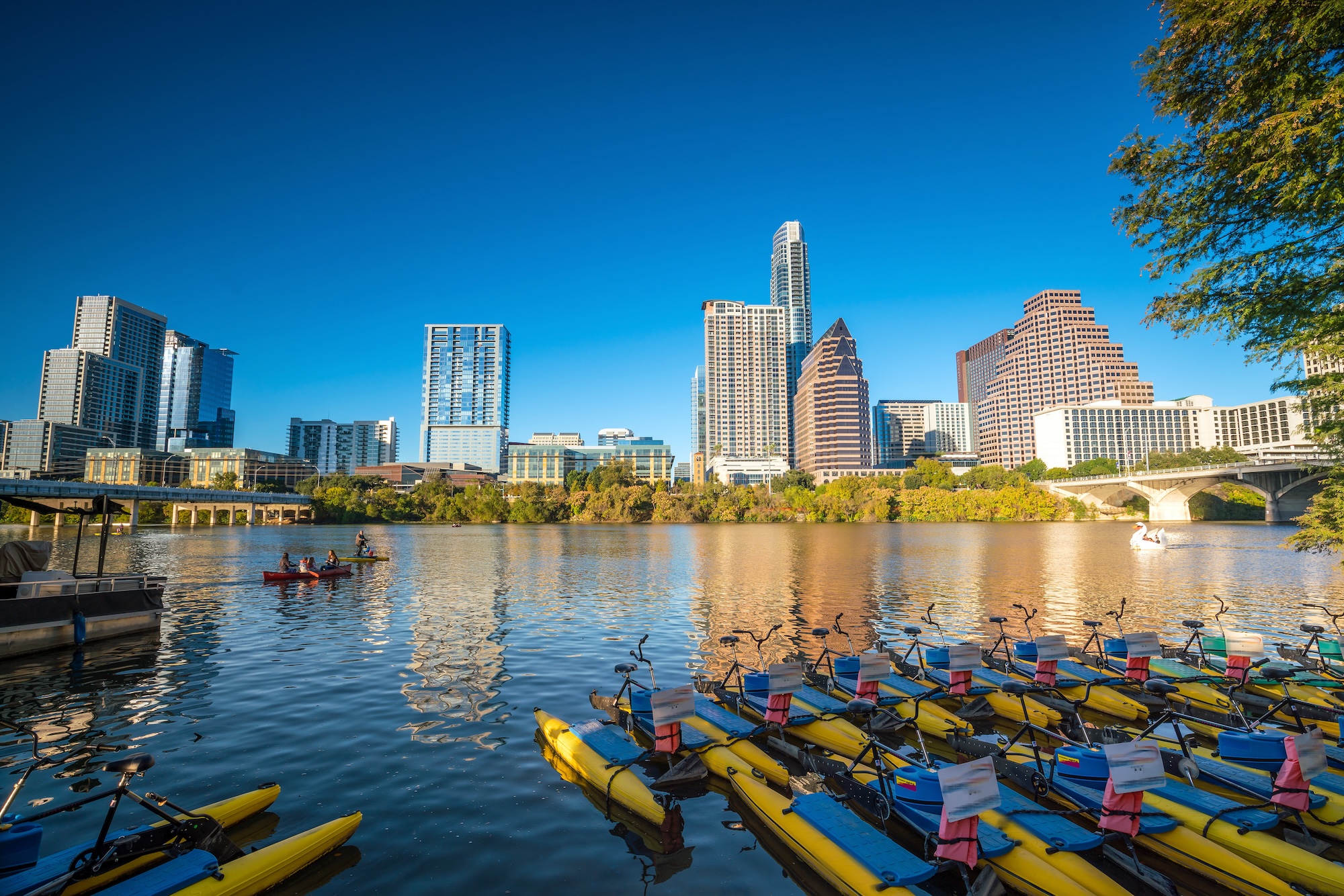 Downtown Skyline of Austin, Texas in USA