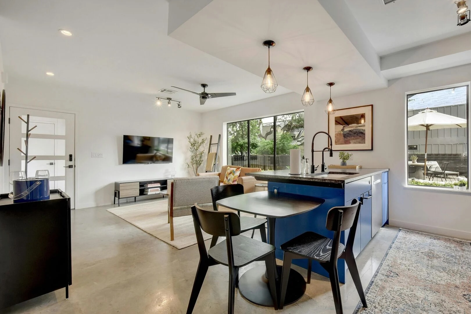 View of the kitchen and living room